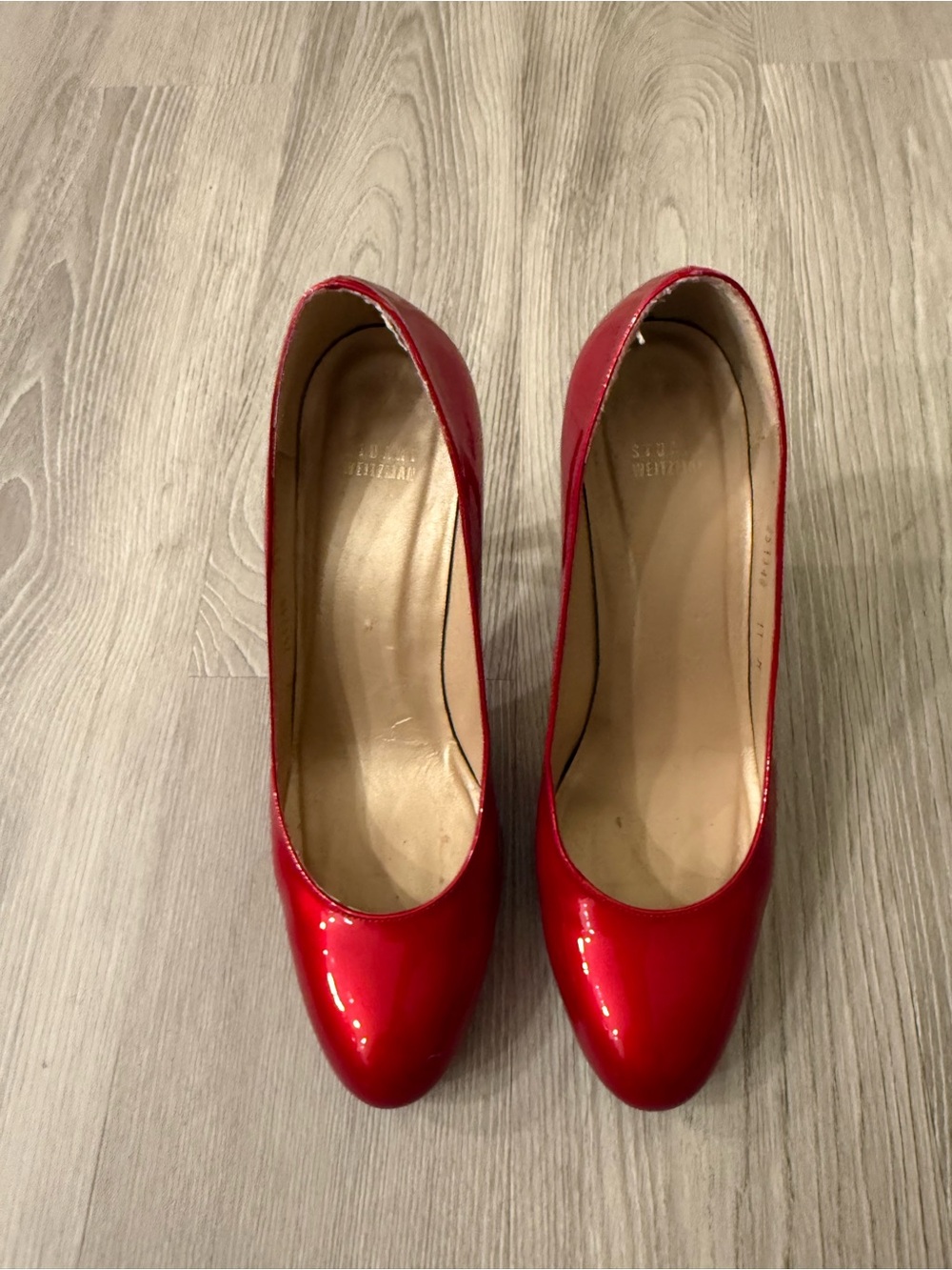 Stuart Weitzman Red Patent Leather Pumps